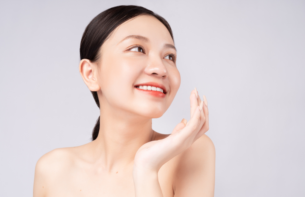 美肌の女性